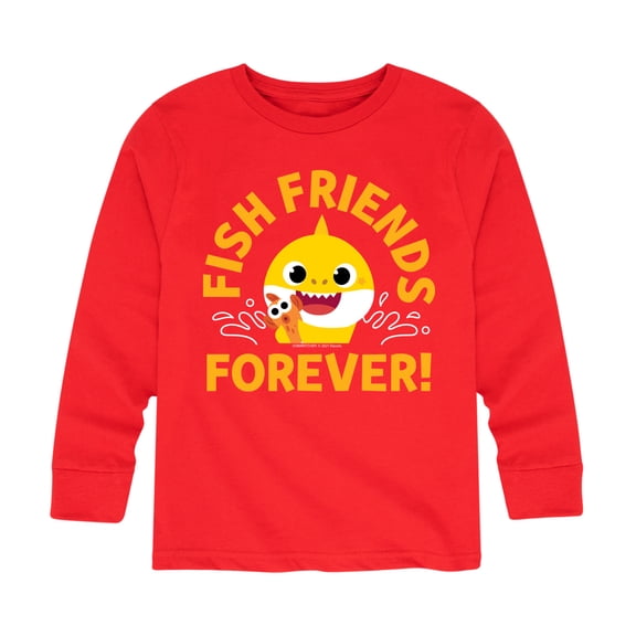 Baby Shark - Fish Friends Forever - Toddler And Youth Long Sleeve Graphic T-Shirt