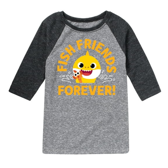 Baby Shark - Fish Friends Forever - Toddler And Youth Raglan Graphic T-Shirt