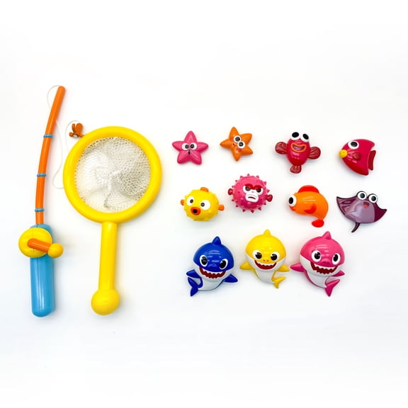 Baby Shark Fishing Set, Educational Pool Toy - Fishing Rod, Net & Baby Shark Characters (Ages 3+)