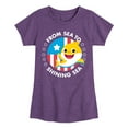 thumbnail image 1 of Baby Shark - From Sea to Shining Sea - Girl's Fitted Short Sleeve Tee, 1 of 6