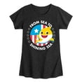 thumbnail image 1 of Baby Shark - From Sea to Shining Sea - Girl's Fitted Short Sleeve Tee, 1 of 6