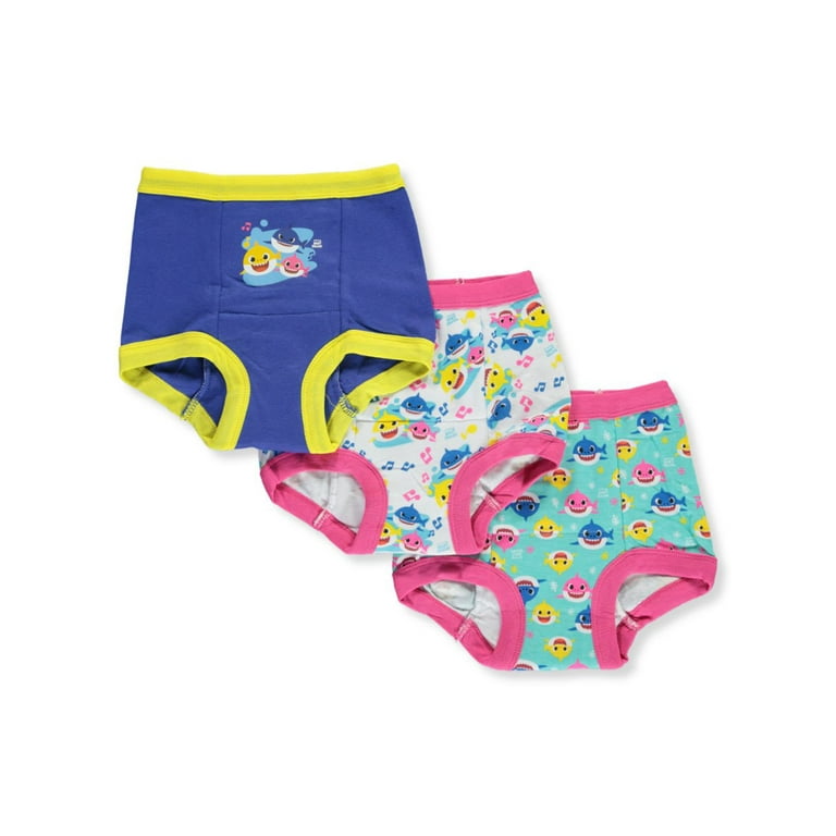 Baby Shark Girls' 3-Pack Training Pants & Chart Set - pink/multi