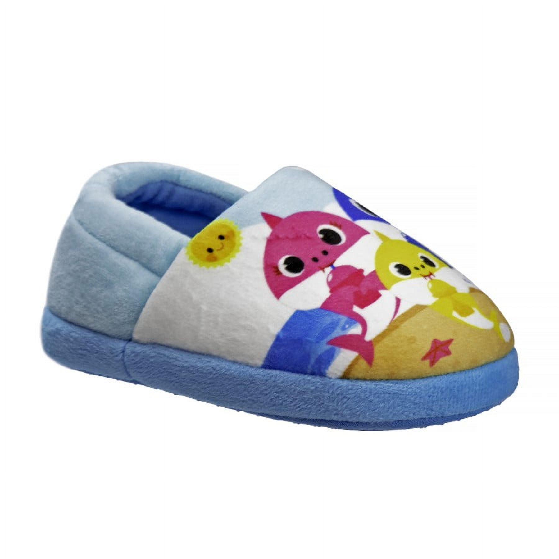 Baby Shark Brandclub Baby Shark Boys Dual Sizes Slip on Casual Slippers Toddler Little Kids Blue 5 6 Blue Size 45608