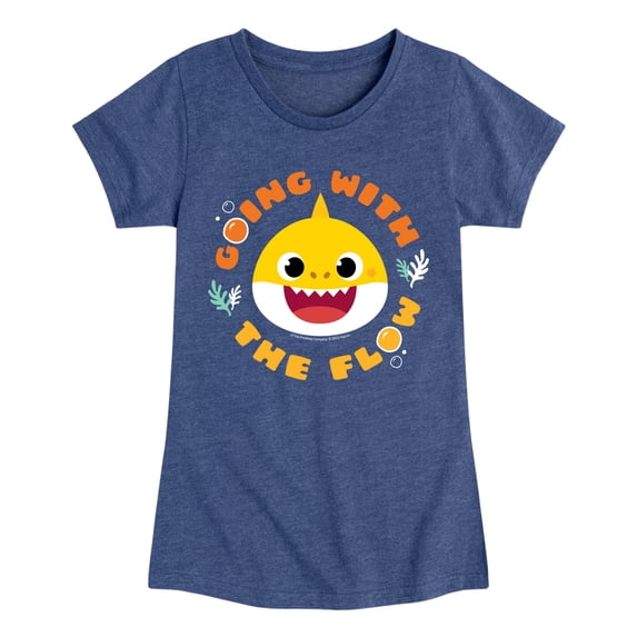 Baby Shark - Going With The Flow Toddler Girls' Toddler Short Sleeve Graphic T-Shirt