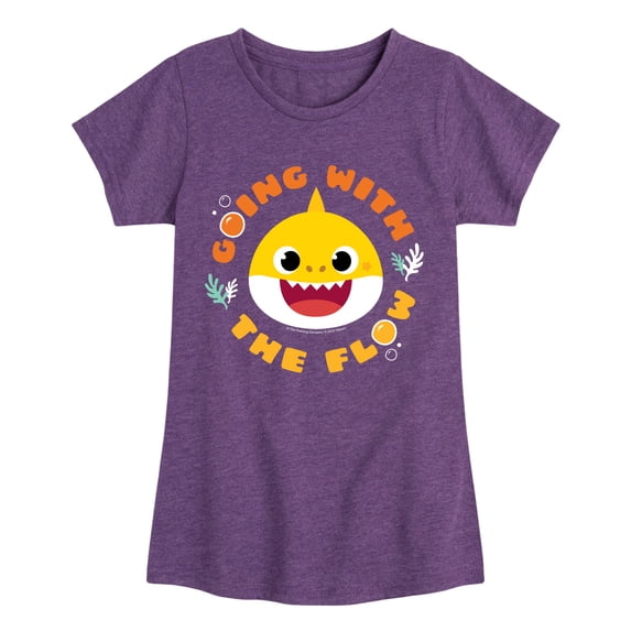 Baby Shark - Going With The Flow Toddler Girls' Toddler Short Sleeve Graphic T-Shirt
