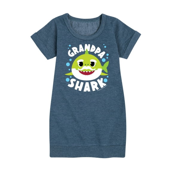 Baby Shark - Grandpa Shark - Toddler And Youth Girls Fleece Dress