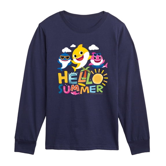 Baby Shark - Hello Summer Toddler Boys' Toddler Long Sleeve Graphic T-Shirt