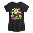 thumbnail image 1 of Baby Shark - Hello Summer - Youth Girls Fitted Short Sleeve T-Shirt, 1 of 5