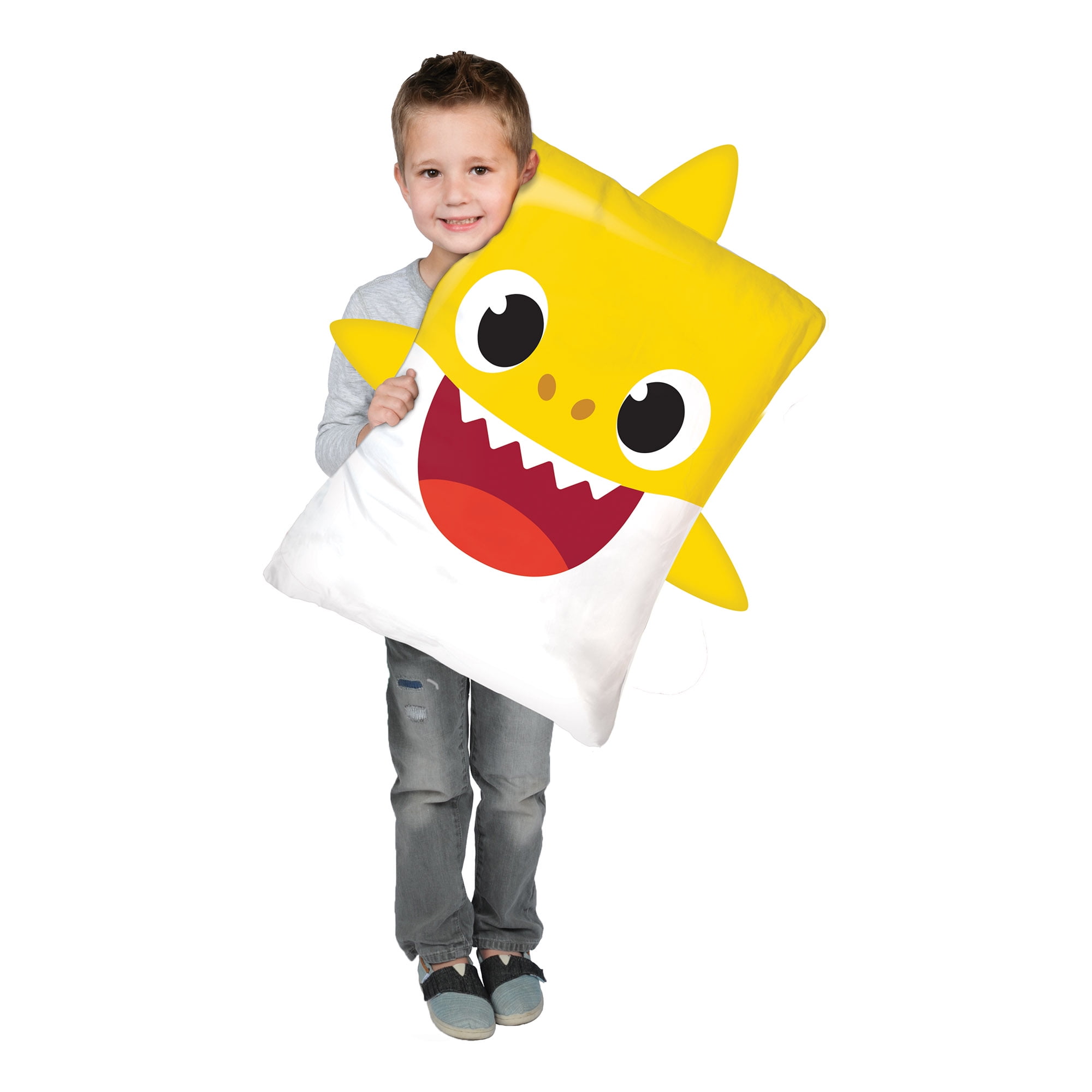 Baby Shark Kids Character Bed Pillow, Soft Bed Pillow and Huggable