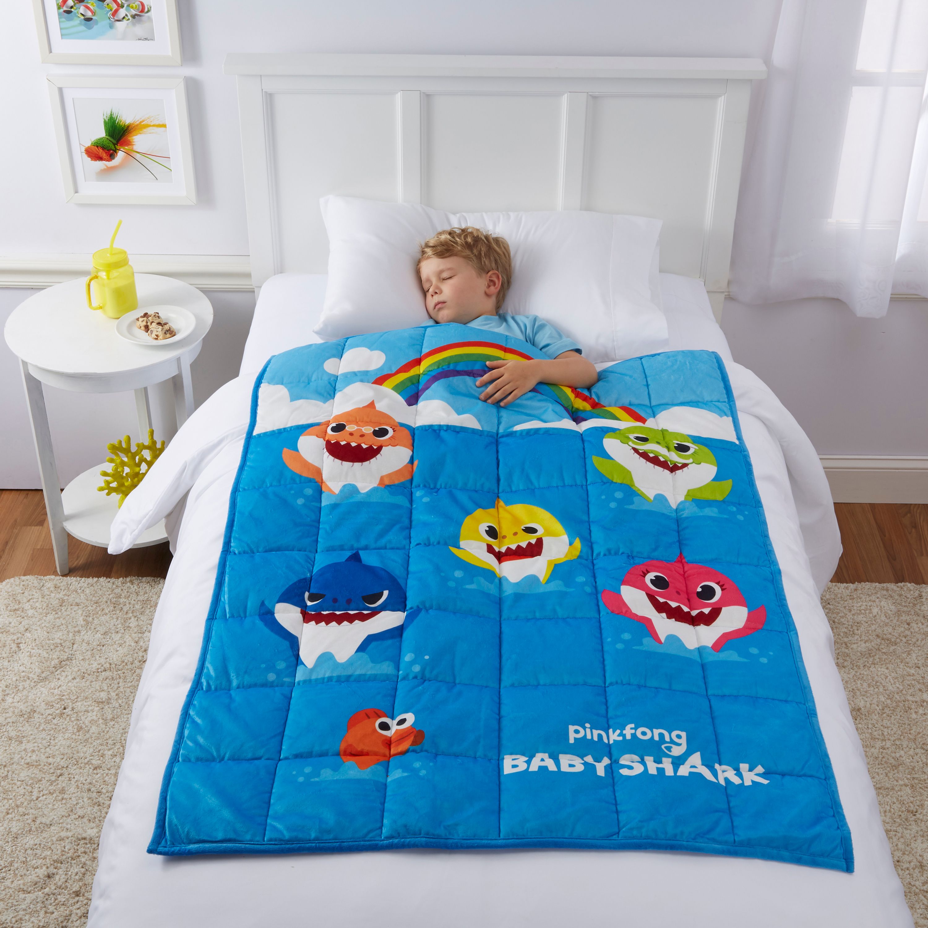 Baby Shark Kids Weighted Blanket, 4.5lb, 36 x 48, Blue, Nickelodeon - image 1 of 7