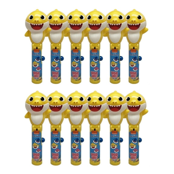 Baby Shark Lollipop Holder Case, 12 Count, Includes Lollipops