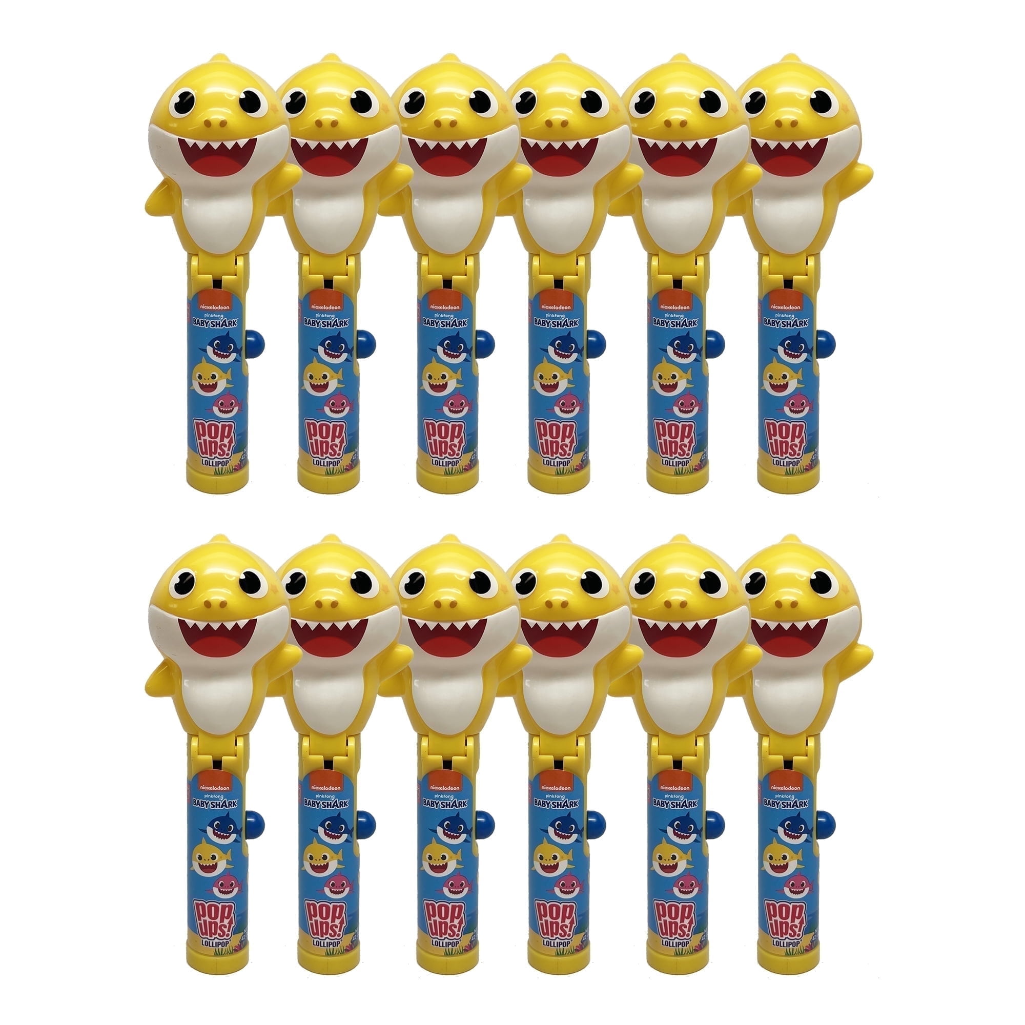Baby Shark Lollipop Holder Case, 12 Count, Includes Lollipops