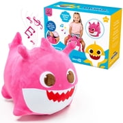 Baby Shark Mommy Shark Hopper Plush Toy - Inflatable Ride On Bounce Animal Gift for Toddlers Ages 2-4