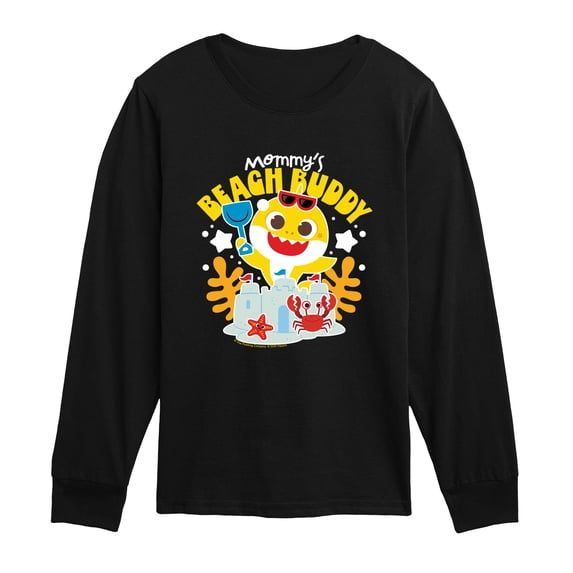 Baby Shark - Mommy's Beach Buddy Toddler Long Sleeve Graphic T-Shirt