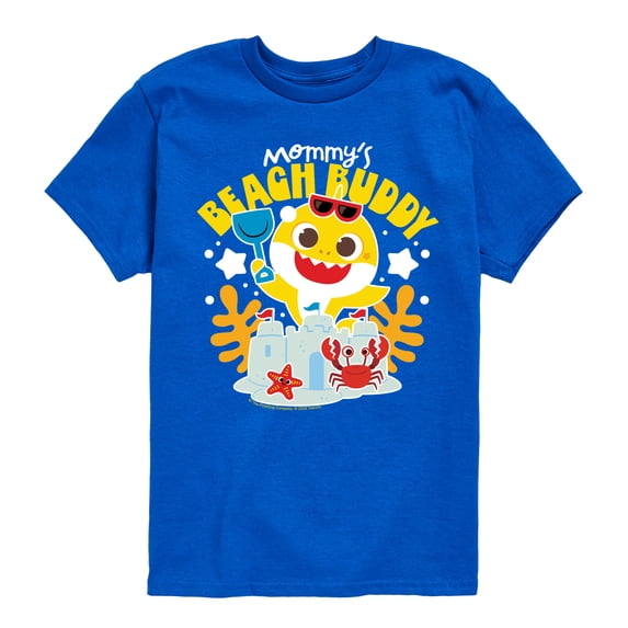 Baby Shark - Mommy's Beach Buddy Boys' Short Sleeve Graphic T-Shirt