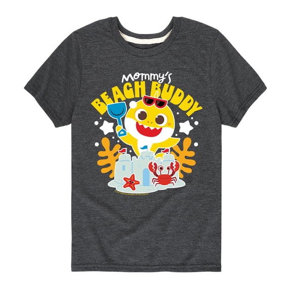 Baby Shark - Mommy's Beach Buddy Boys' Short Sleeve Graphic T-Shirt