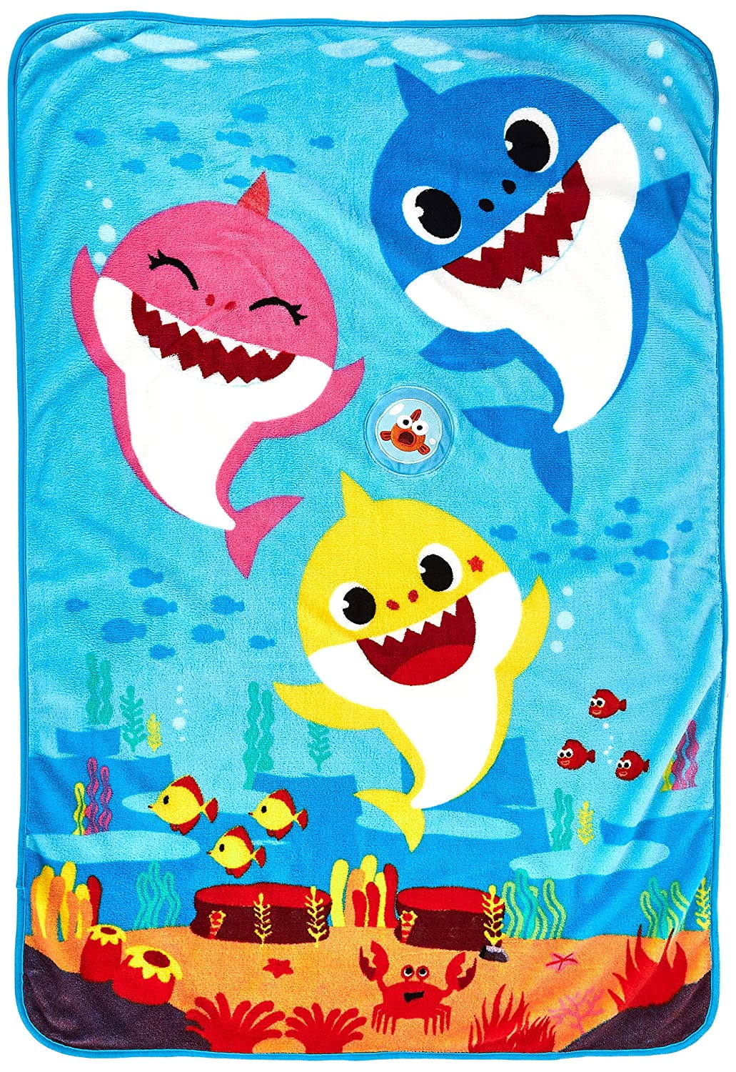 Baby Shark Musical Warm, Plush, Throw Blanket That Plays The Theme Song