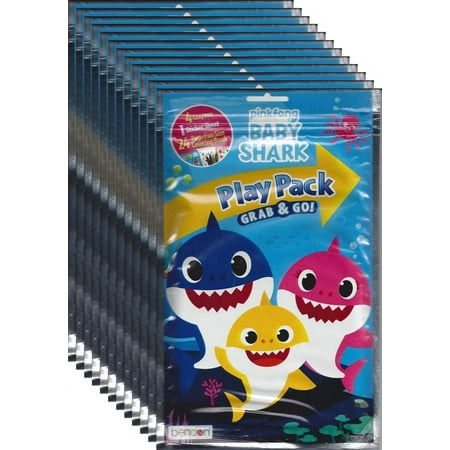 Baby Shark Pinkfong Grab and Go Play Packs (Pack of 12)