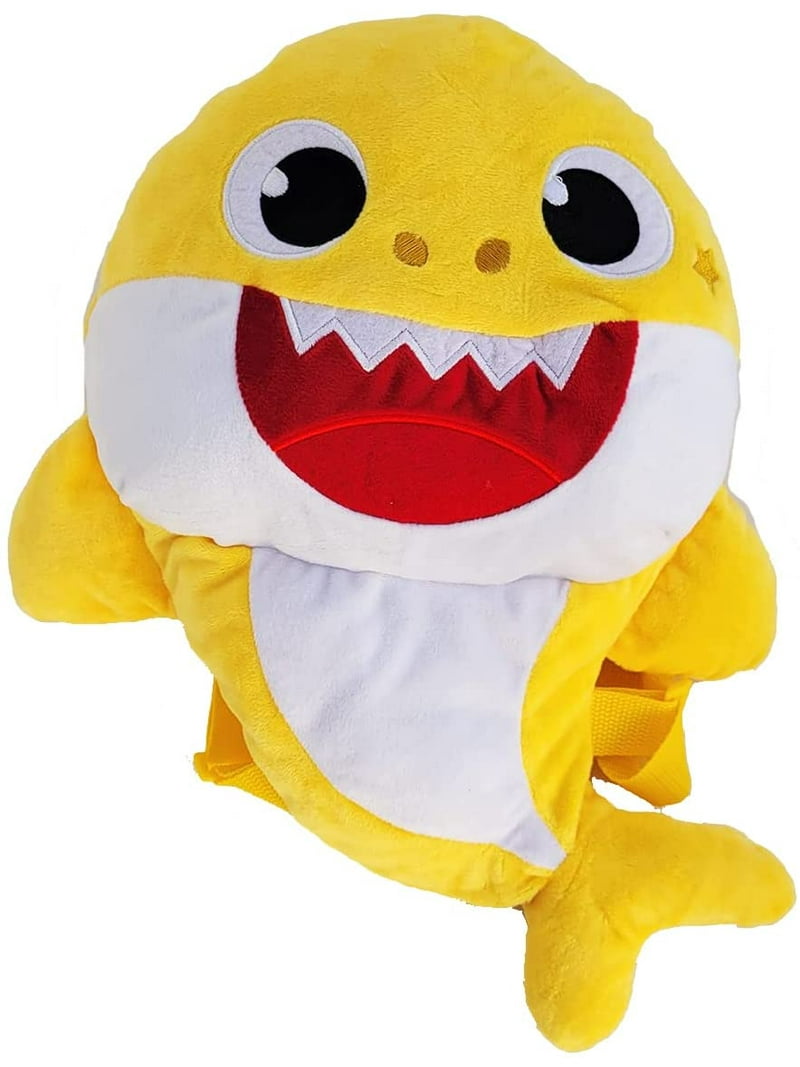 Pinkfong Baby Shark Plush Backpack Yellow, Mini Preschool Toddler
