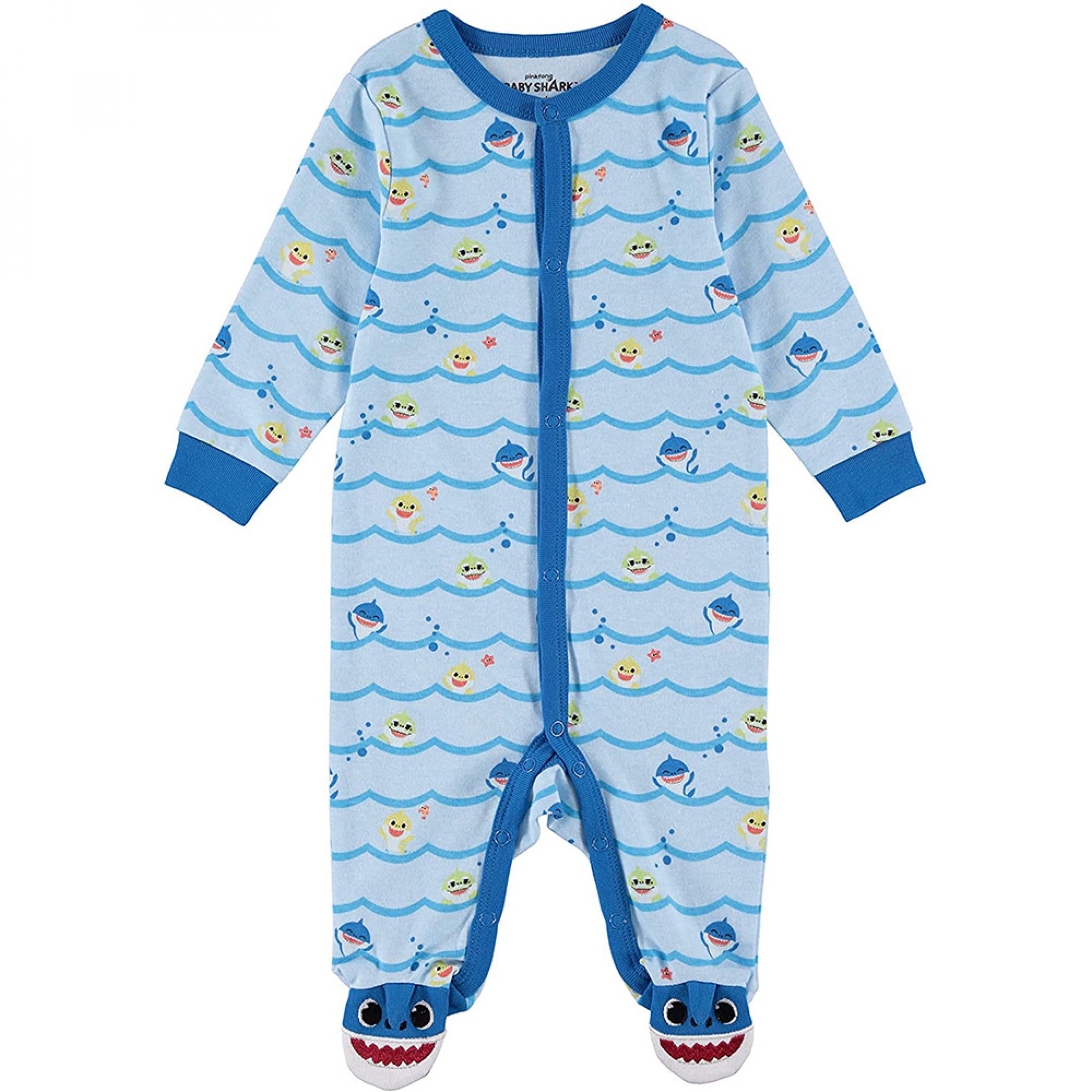 Baby Shark Repeating Characters Novelty Sleep and Play Footed