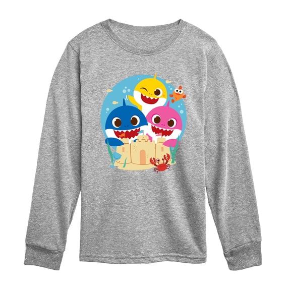 Baby Shark - Sand Castle Toddler Boys' Toddler Long Sleeve Graphic T-Shirt