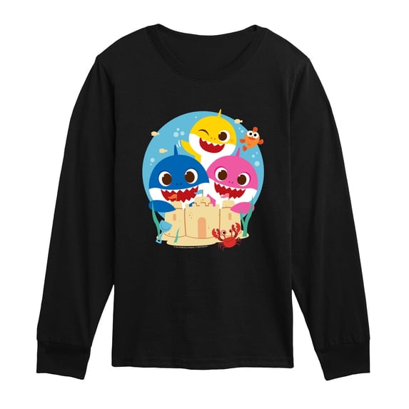 Baby Shark - Sand Castle Toddler Boys' Toddler Long Sleeve Graphic T-Shirt