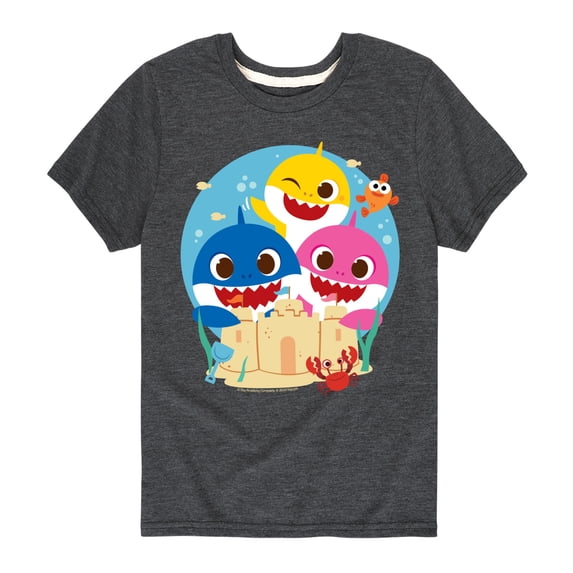 Baby Shark - Sand Castle Boys' Short Sleeve Graphic T-Shirt