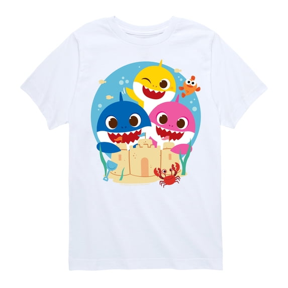 Baby Shark - Sand Castle Boys' Short Sleeve Graphic T-Shirt