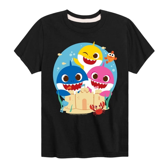 Baby Shark - Sand Castle Boys' Short Sleeve Graphic T-Shirt