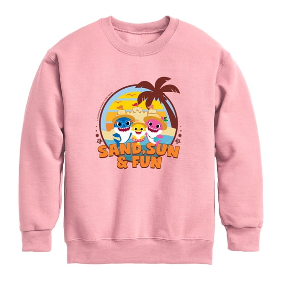 Baby Shark - Sand Sun And Fun - Toddler Boys Fleece Crew Sweatshirt