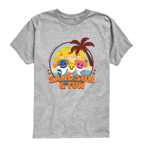 Baby Shark - Sand Sun And Fun Toddler Boys' Toddler Short Sleeve Graphic T-Shirt