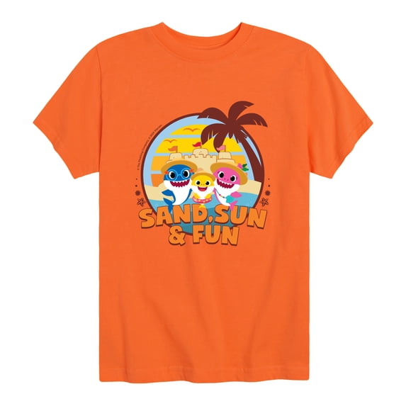 Baby Shark - Sand Sun And Fun Toddler Boys' Toddler Short Sleeve Graphic T-Shirt