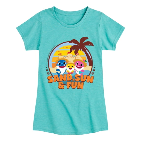 Baby Shark - Sand Sun And Fun Toddler Girls' Toddler Short Sleeve Graphic T-Shirt