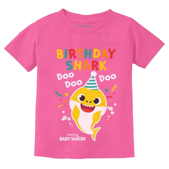 Baby Shark Shirt 1st 2nd Birthday Shark Outfit for Boy Girl Infant Kids T-Shirt 12M Pink