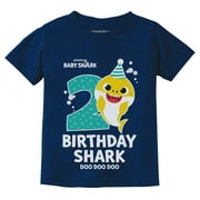 Baby Shark Shirt Gift for Kids Toddler 2nd Birthday Girl Boy Outfit Navy 2T