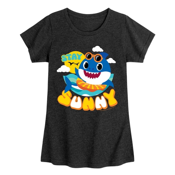 Baby Shark - Stay Sunny - Toddler Girls Fitted Short Sleeve T-Shirt