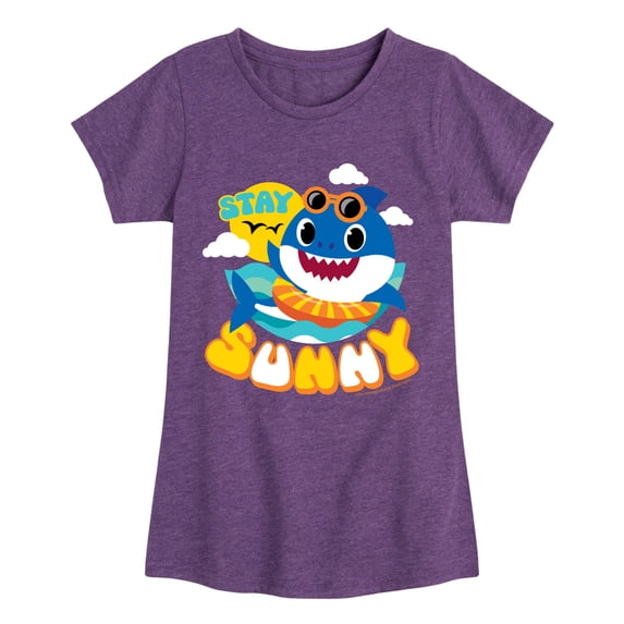 Baby Shark - Stay Sunny - Toddler Girls Fitted Short Sleeve T-Shirt