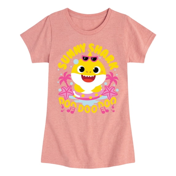 Baby Shark - Sunny Shark Doo Fitted Short Sleeve Graphic T-Shirt