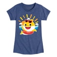 thumbnail image 1 of Baby Shark - Sunshine Shark Girls' Fitted Short Sleeve Graphic T-Shirt, 1 of 5