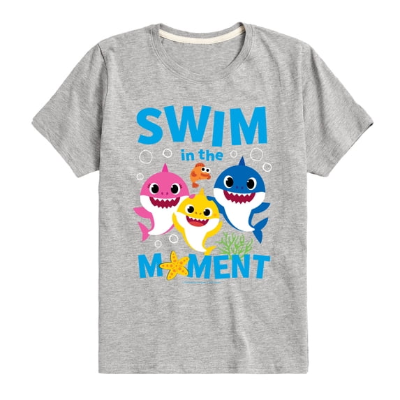 Baby Shark - Swim In The Moment - Youth Boys Short Sleeve Graphic T-Shirt