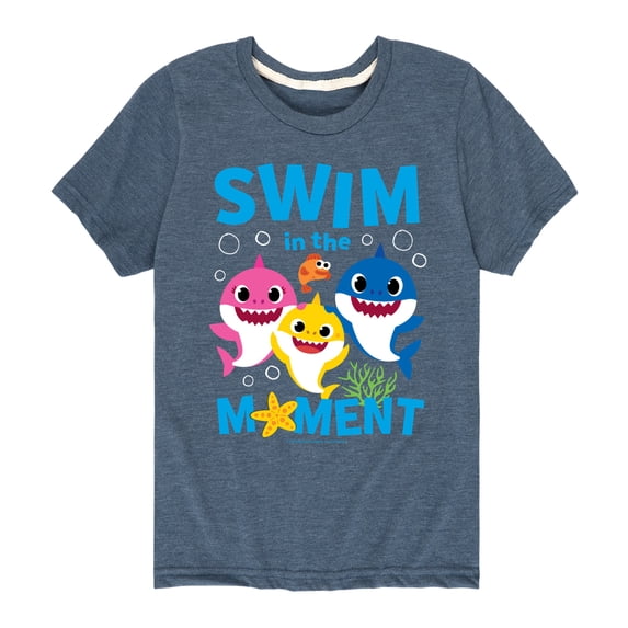 Baby Shark - Swim In The Moment - Youth Boys Short Sleeve Graphic T-Shirt
