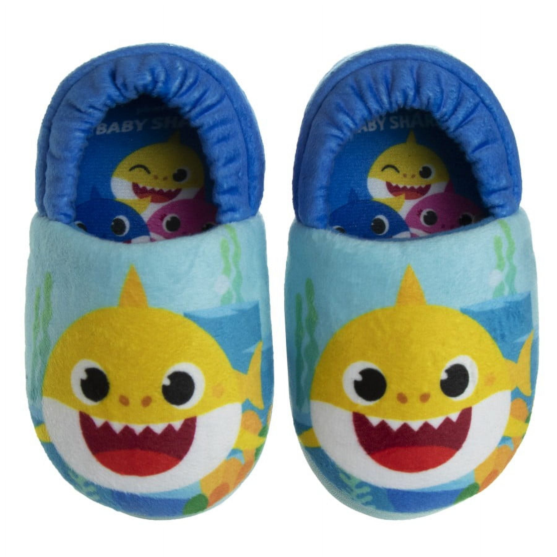 Baby Shark " The Nicest Shark" Toddler Boys' Casual Slippers - Blue, 11-12