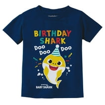 Baby Shark Themed Birthday T-Shirt for Toddlers: Fun & Comfy - Perfect for Shark-Loving Boys and Girls' Birthday Celebrations 5T Navy