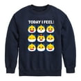 thumbnail image 1 of Baby Shark - Today I Feel Grid - Toddler And Youth Crewneck Fleece Sweatshirt, 1 of 6