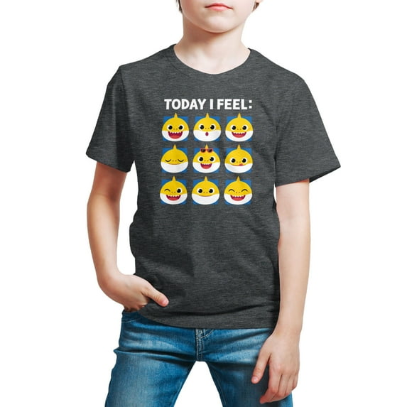 Baby Shark - Today I Feel Grid - Toddler And Youth Short Sleeve Graphic T-Shirt