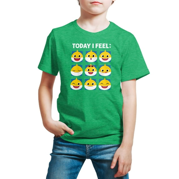 Baby Shark - Today I Feel Grid - Toddler And Youth Short Sleeve Graphic T-Shirt