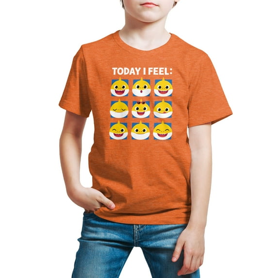 Baby Shark - Today I Feel Grid - Toddler And Youth Short Sleeve Graphic T-Shirt