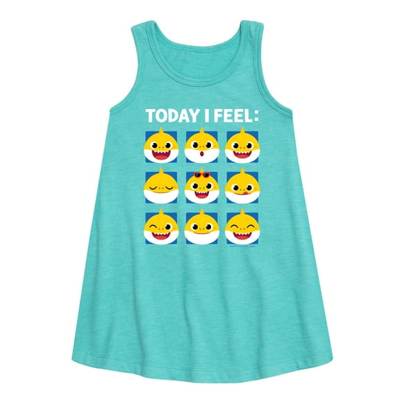 Baby Shark - Today I Feel - Toddler and Youth Girls A-line Dress