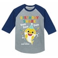 thumbnail image 1 of Baby Shark Toddler Birthday Shirt Birthday Boy Girl Shirt 3/4 Sleeve Baseball Jersey Toddler Shirt 4T Blue, 1 of 5