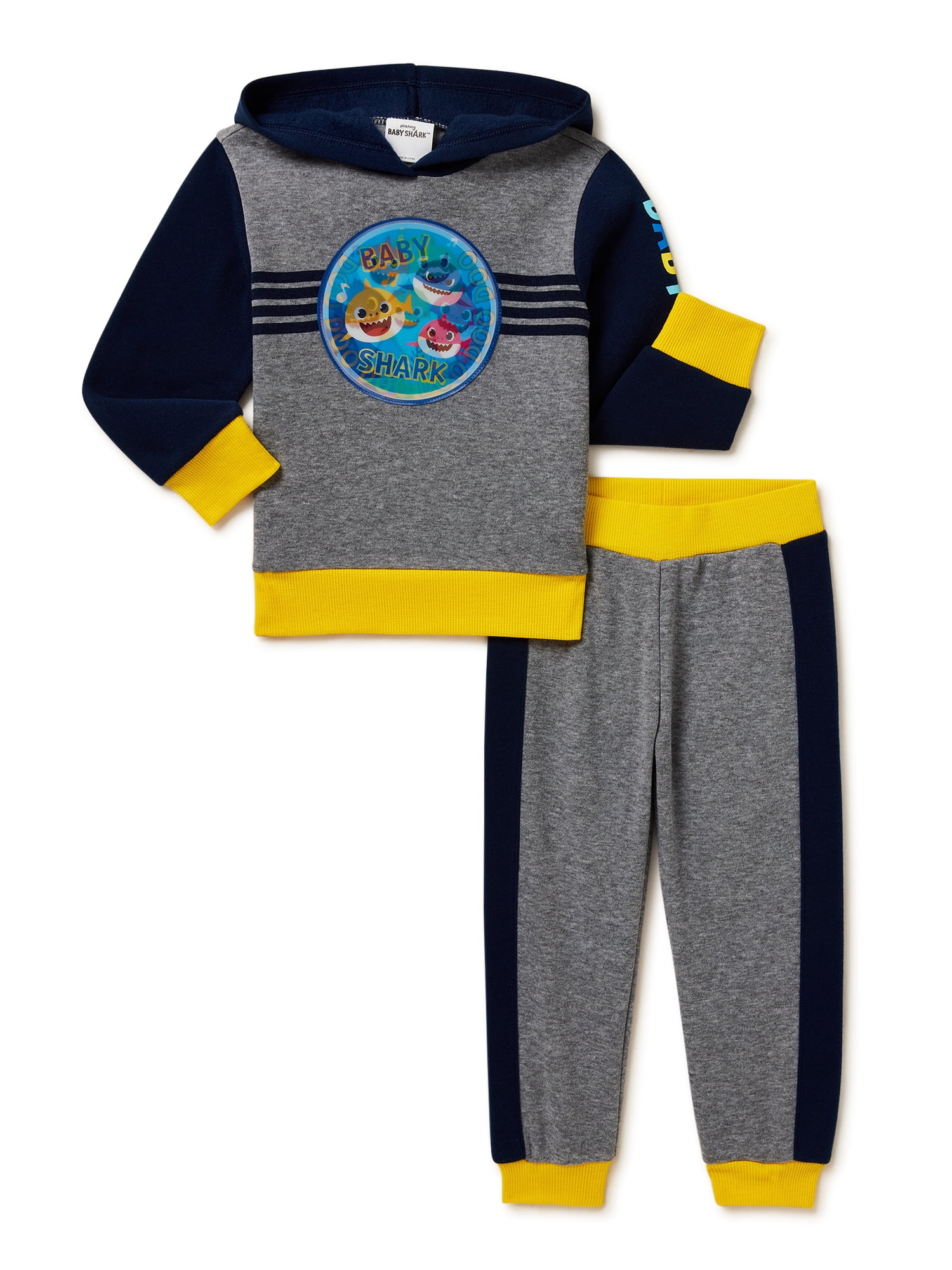 Baby Shark Toddler Boys Lenticular Hoodie and Pants 2 Piece